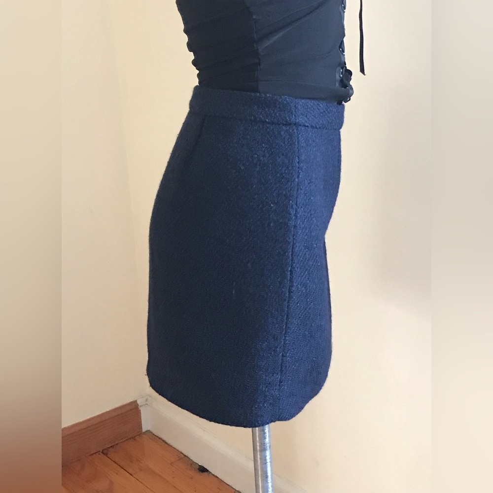 Blue Gap Tweed Zipper In Back  Fabric Mini Skirt Size 10